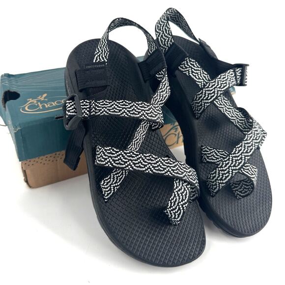 Chaco Women's Bloop B&W Z/Cloud 2 Strappy Sandal Size 9 - Picture 4 of 9